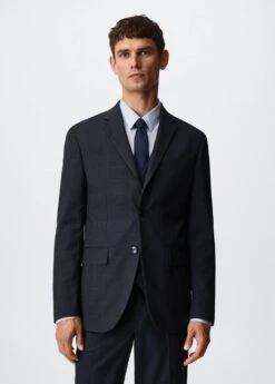 Veste De Costume Slim Fit à Carreaux