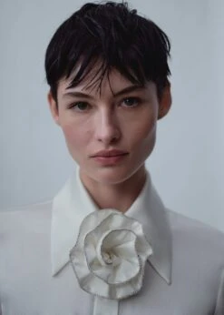 Chemise Satinée Maxifleur Strass -Tenues Basiques 47006717 05 D1