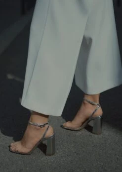 Sandales Métallisées Empiècement Vinyle