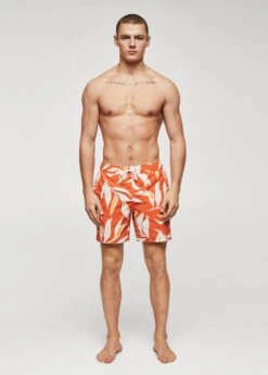 Maillot De Bain Imprimé Tropical -Tenues Basiques 47015960 20 D6