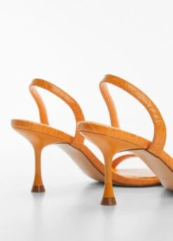 Sandales à Talon Effet Croco -Tenues Basiques 47057823 15 D1