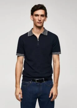 Polo Maille Fine Fermeture Éclair -Tenues Basiques 47067850 56