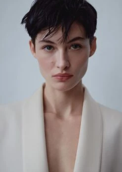 Veste Tailleur Détails Satinés -Tenues Basiques 47096714 05 D4