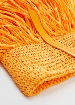 Sac Fibre Naturelle Franges Maxi -Tenues Basiques 57000353 15 D1