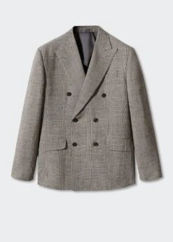 Veste Costume Lin Carreaux