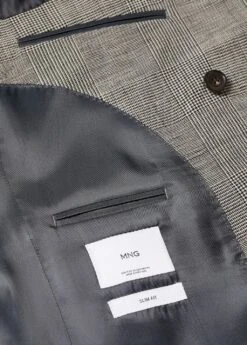 Veste Costume Lin Carreaux -Tenues Basiques 57000445 08 D8