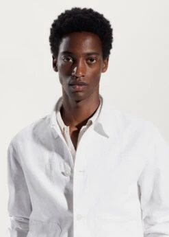 Veste Coton Et Lin à Poches -Tenues Basiques 57000556 01 D1