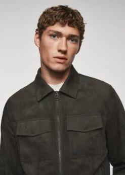 Blouson Imitation Daim -Tenues Basiques 57000563 95 D1