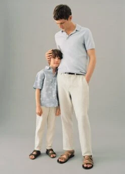 Pantalon 100 % Lin Slim Fit -Tenues Basiques 57000570 05 D5