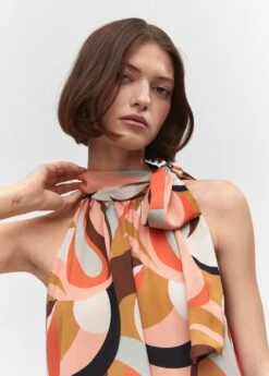 Blouse Emmanchures Américaines Nœud -Tenues Basiques 57001133 25 D1