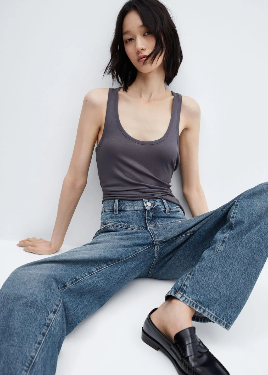 Jean Wideleg Taille Haute Coutures 7 Jean Wideleg Taille Haute Coutures – Image 5