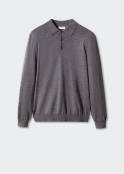 Polo 100 % Laine Mérinos Manches Longues -Tenues Basiques 57004766 92 B