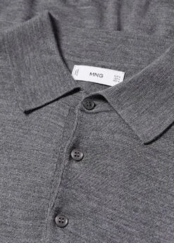 Polo 100 % Laine Mérinos Manches Longues -Tenues Basiques 57004766 92 D8