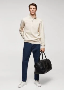 Sweat-shirt Coton Col Zippé -Tenues Basiques 57006028 07 99999999 01