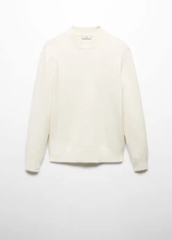 Pull Col Montant Laine Mélangée -Tenues Basiques 57007729 02 B