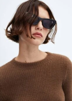 Pull-over Fausse Fourrure Maille Côtelée -Tenues Basiques 57007745 32 D2