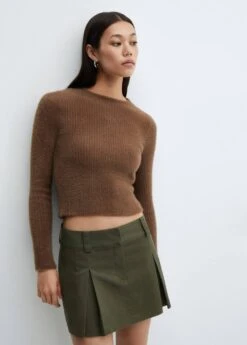 Pull-over Fausse Fourrure Maille Côtelée -Tenues Basiques 57007745 32 D4