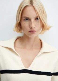 Pull-over Rayures Col Polo -Tenues Basiques 57007754 05 D1