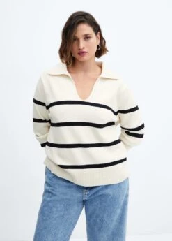 Pull-over Rayures Col Polo -Tenues Basiques 57007754 05 D5