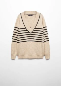 Pull-over Rayé Col En V -Tenues Basiques 57007756 07 B
