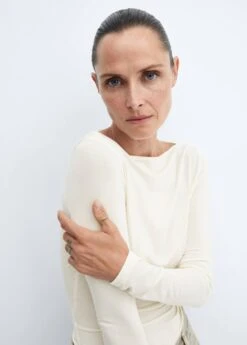 T-shirt Lyocell Col Bateau -Tenues Basiques 57007912 05 D2