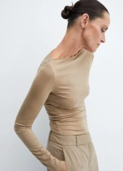 T-shirt Lyocell Col Bateau -Tenues Basiques 57007912 35 D2