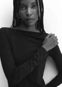 T-shirt Lyocell Col Bateau -Tenues Basiques 57007912 99 D1