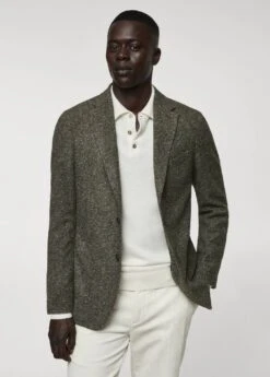 Veste Laine Vierge En Imprimé Chevrons -Tenues Basiques 57008637 40 D4