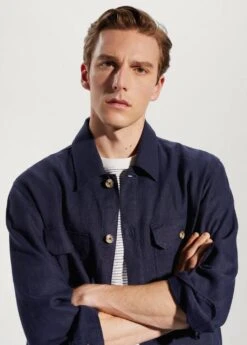 Surchemise 100 % Lin Regular-fit -Tenues Basiques 57010557 56 D1