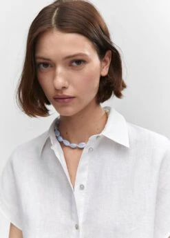 Chemise Lin Manches Courtes -Tenues Basiques 57010719 02 D1