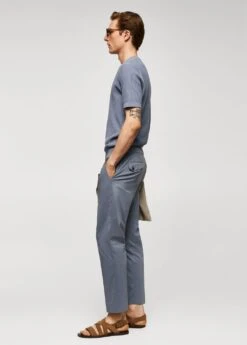 T-shirt 100 % Coton Structuré Côtelé -Tenues Basiques 57010738 51 D2