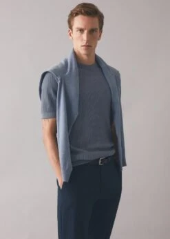 T-shirt 100 % Coton Structuré Côtelé -Tenues Basiques 57010738 51 D5