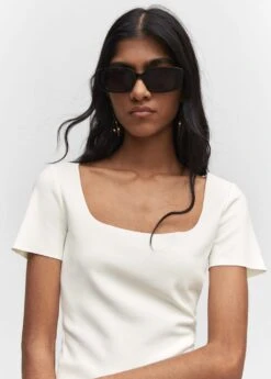 T-shirt Col Carré -Tenues Basiques 57010951 05 D1