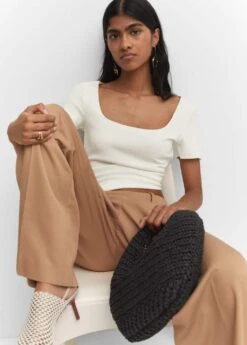 T-shirt Col Carré -Tenues Basiques 57010951 05 D2