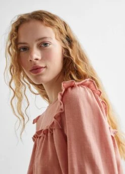 Blouse Coton Détail Volants -Tenues Basiques 57016011 81 D1