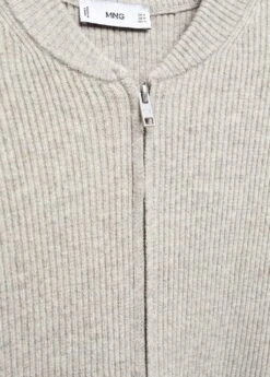 Cardigan Maille Côtelée Laine Mélangée -Tenues Basiques 57017723 07 D8