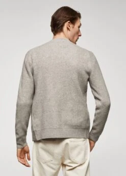 Cardigan Maille Côtelée Laine Mélangée -Tenues Basiques 57017723 07 R