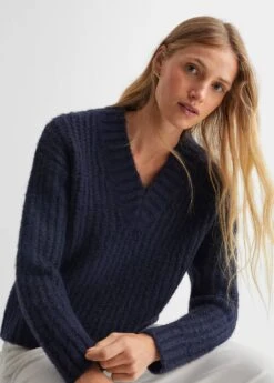 Pull-over Maille Col En V -Tenues Basiques 57017904 56 D1