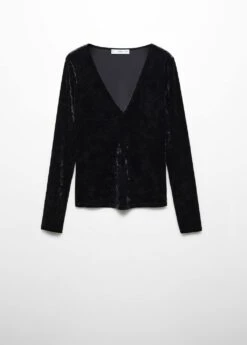 T-shirt Velours Col V 13 T-shirt Velours Col V -Tenues Basiques 57019117 52 B