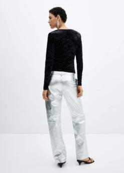 T-shirt Velours Col V 10 T-shirt Velours Col V -Tenues Basiques 57019117 52 R