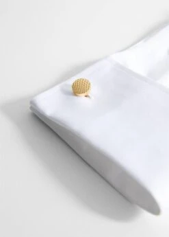 Boutons De Manchette Géométriques 100 % Cuivre -Tenues Basiques 57020638 OR D1