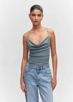 Body Drapé Détail Strass