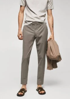 Pantalon Slim Fit Seersucker Stretch
