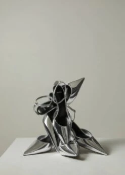Chaussures à Talons Métallisés