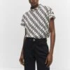 Blouse En Imprimé Chaînes 1 Blouse En Imprimé Chaînes -Tenues Basiques 57023810 02