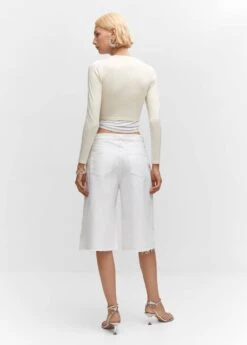 Bermuda Jean Bas Effiloché -Tenues Basiques 57024428 01 R