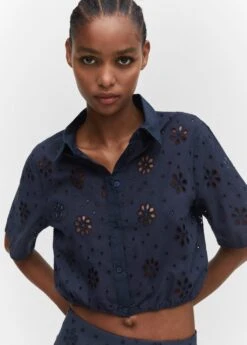 Chemise Brodée Crop -Tenues Basiques 57025794 56 D1