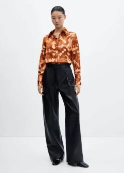 Chemise Satinée Effet Tie And Dye 9 Chemise Satinée Effet Tie And Dye -Tenues Basiques 57025812 30 99999999 01