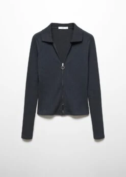 Pull-over Col V Fermeture Éclair -Tenues Basiques 57025813 92 B