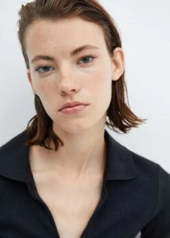 Pull-over Col V Fermeture Éclair -Tenues Basiques 57025813 92 D1